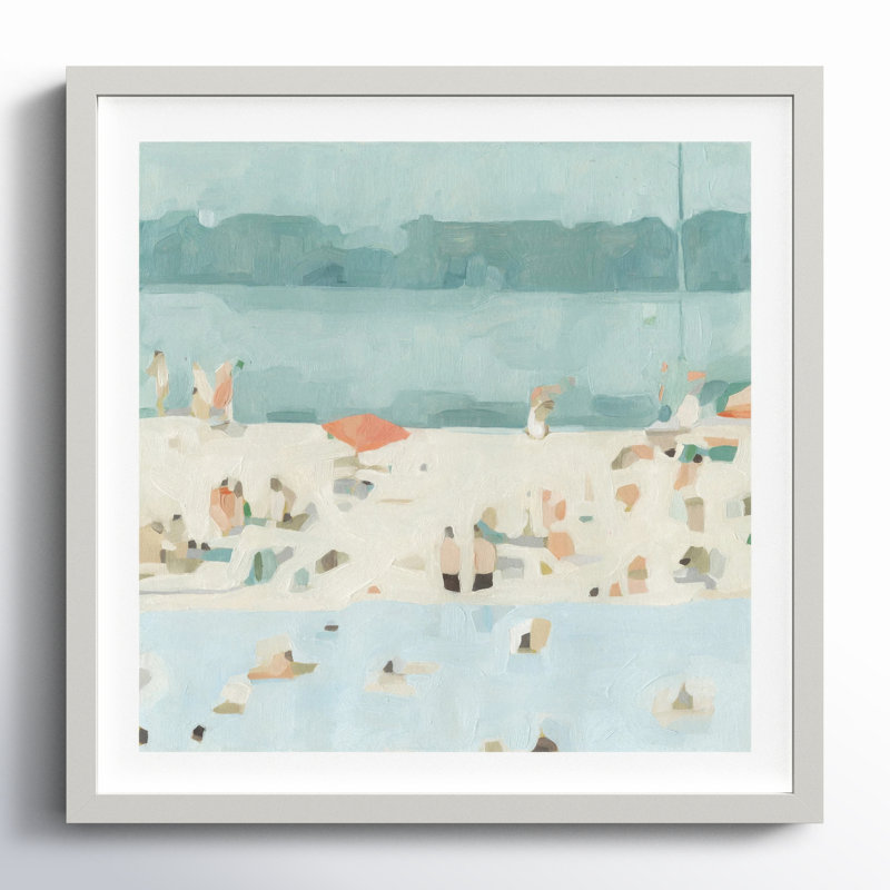 Sea Glass Sandbar II by Emma Scarvey, 12"H x 12"W, White