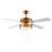 52" Lopato Brass and White 4-Blade LED Ceiling Fan