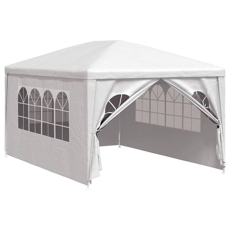 vidaXL Party Tent White Polyethylene, Steel Medium, White
