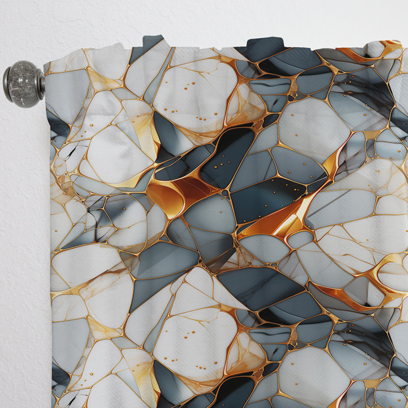 Motif de marbre Urban Luxe - Rideau de marbre abstrait - Rideau de marbre obscurcissant - 1 panneau, L 52 po x L 108 po