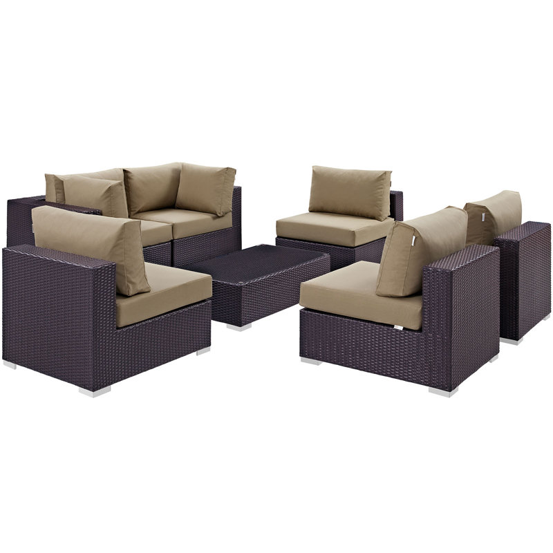 Ensemble modulaire d'extérieur 7 pièces Convene, Moka