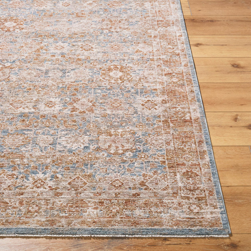 Tapis traditionnel tissé à la machine Aunah, Rectangle 6 pi 7 po x 9 pi 6 po