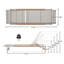 Chaise longue d'extérieur Hargrove Aluminun, siège extérieur en filet, 1 pièce