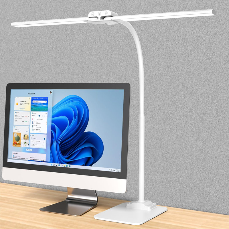 Metal Piano Lamp, White