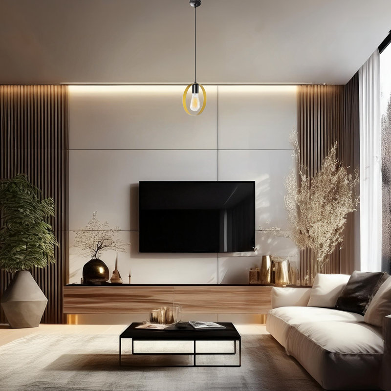 Luminaire suspendu simple à hauteur réglable