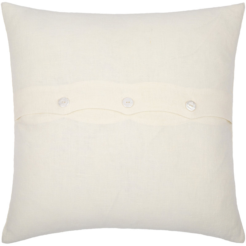 Striped Down Linen Throw Pillow, 22" x 22"