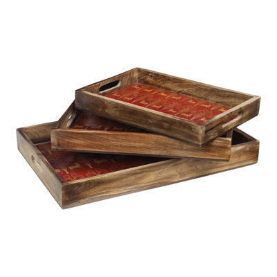 Josa Wood Tray - Set of 3