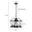 Luminaire suspendu de style lanterne de campagne noir 4 lumières avec cage en métal, lumières de style industriel campagnard E26 Base pour îlot de cuisine, chambre à coucher, vestibule, vestibule