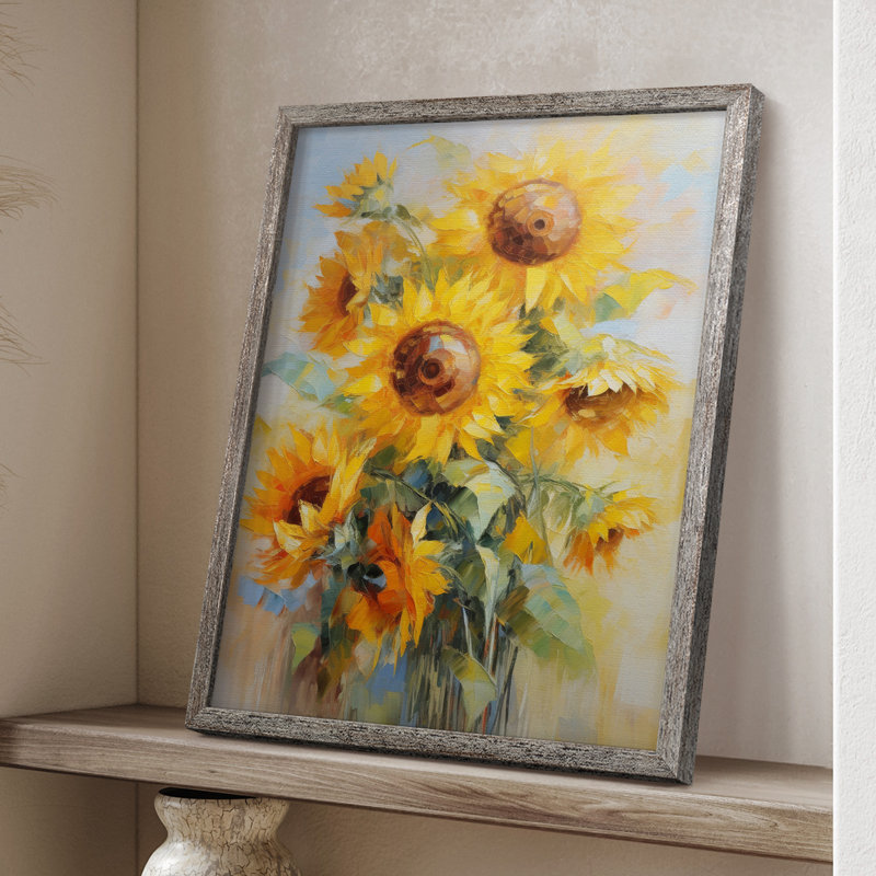 Reproduction encadrée FLORAL Series CDLII - bois massif, H 15 po x l 12 po