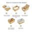 Ensemble de bacs de rangement en bambou