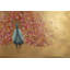 Hand -painted golden peacock acrylic painting