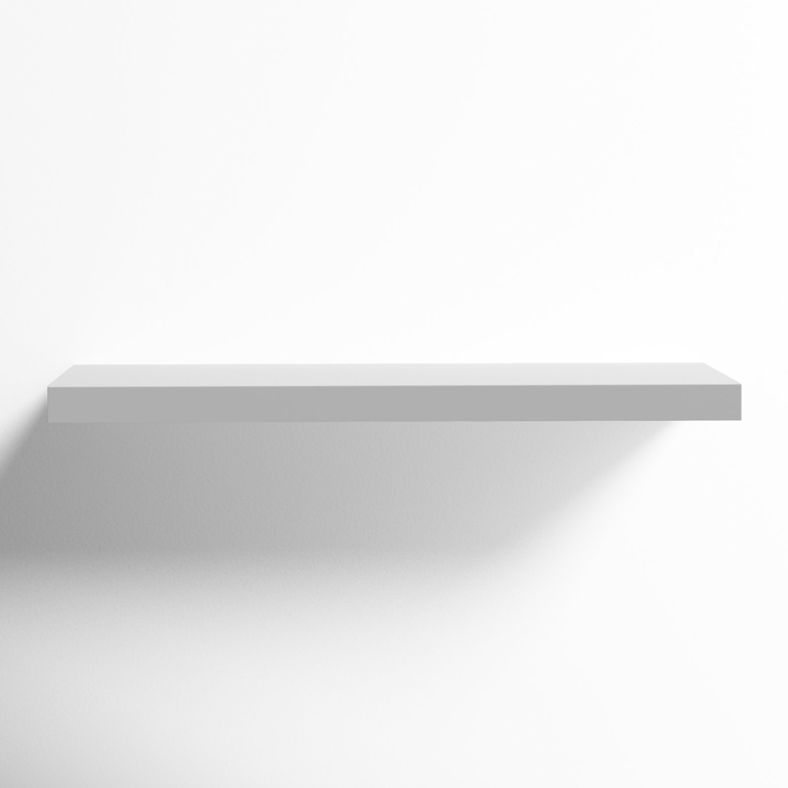 Sherice Floating Shelf, White, 1.97" H x 36.23" W x 10.24" D