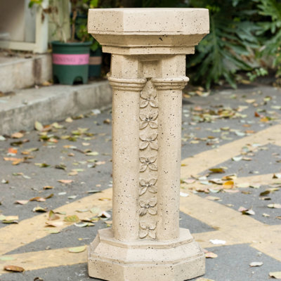 Support pour plante à piédestal colonne sable intérieur / extérieur 22,75 pouces - Oxyde de magnésium coloré idéal pour les plantes en pot fougères sans assemblage avec table d'appoint
