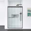 Double porte de douche coulissante encadrée avec verre trempé-113451301