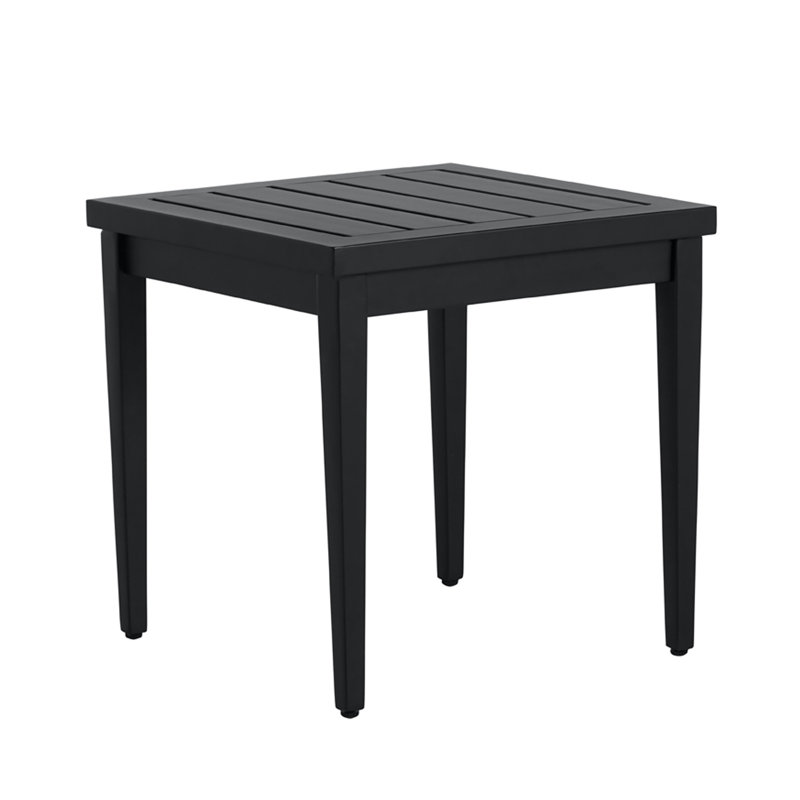 Brookings Wrought Aluminum Side Table, Midnight