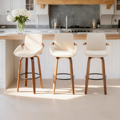 Benno 3-Piece Swivel Upholstered Counter Stool Set