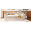 Lit de jour en molleton beige avec rangement pour accoudoirs et lit gigogne simple, pour une vie décontractée recouverte de tissu beige-1984084665