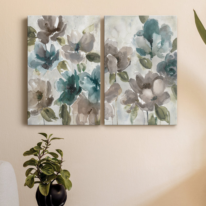 «Topaz Garden I», ensemble de 2 toiles tendues, H 48 po x l 64 po x P 1 po