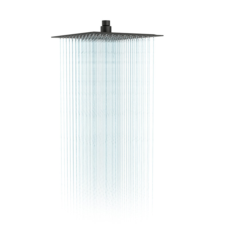 Rain Rain Shower Head 1.8 GPM GPM, Matte Black