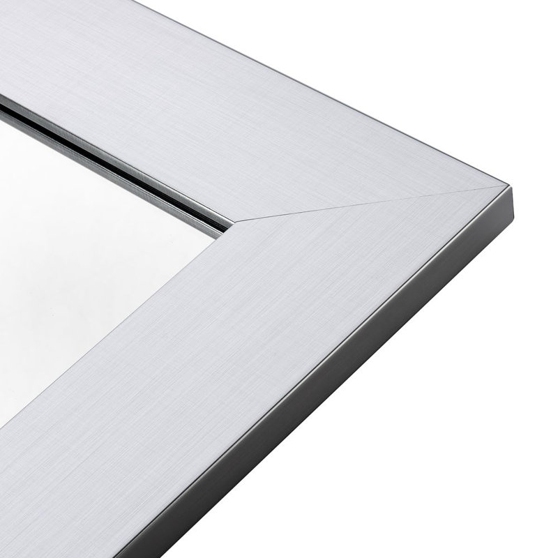 Edmondson Plastic Flat Leaning Mirror, 83 cm H x 63 cm W, Silver