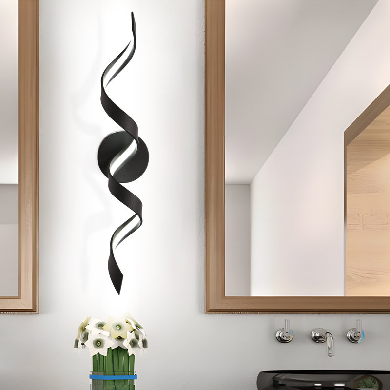 Éclairage pour meuble-lavabo à 1 lumière DEL à intensité variable Ketilbiorn, Noir, 6 000 K