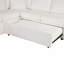 Divan-lit, canapé-lit modulaire de base de 112,2 po avec repose-pieds avec rangement, trois coussins décoratifs et dispositifs de chargement