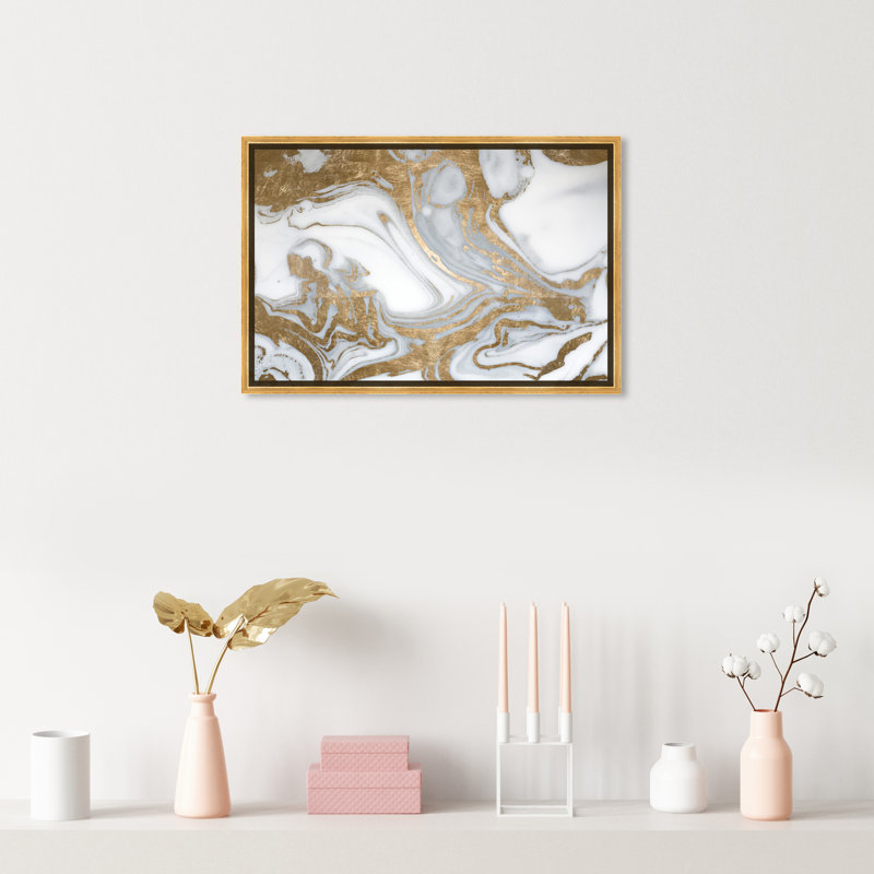 " Black Tie Nights ", 24" H x 16" W x 1.5" D, Gold Framed Canvas