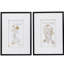 Deux ornements muraux de 20 po x 28 po, redéfinissent le style de la pièce - 40% cadre ps, 20% verre organique, papier, embellissements,