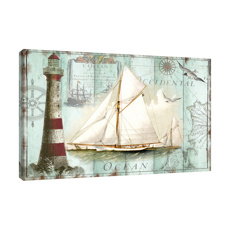 La Mer: Ship - Wrapped Canvas Painting, 81cm H x 122cm W
