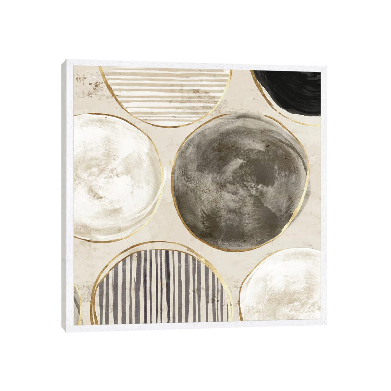 Evenness II by Eva Watts - Painting on Canvas, 93.98cm H x 93.98cm W x 3.81cm D, White Framed