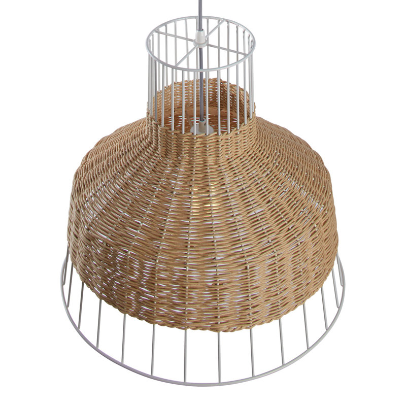 Laika 1 - Light Pendant, Natural, 19" H x 21" W x 21" D, White