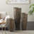Cole And Grey Metal Tapered Textured Floor Abstract Vase With Gray Backing