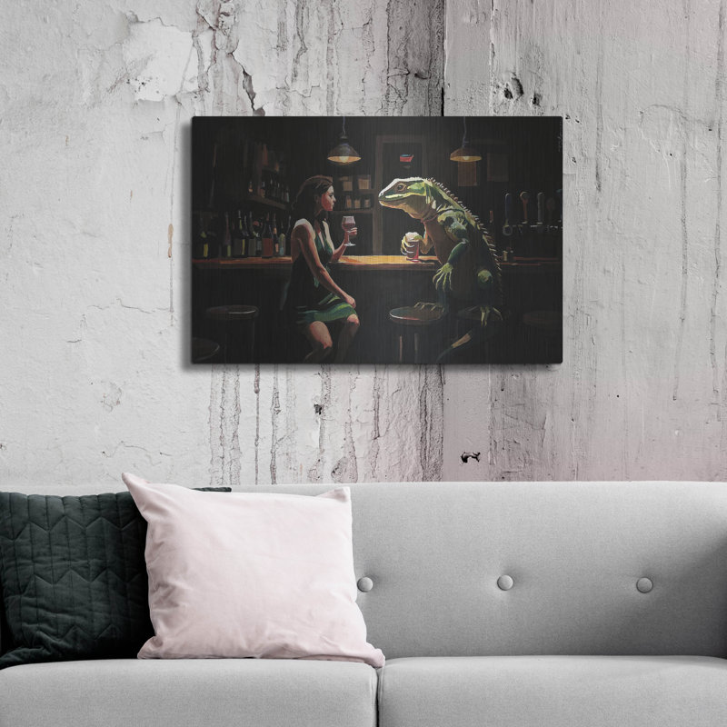  «He Was Cuter Online» par Keith Thomson, art mural en métal, 36 po x 24 po, H 24 po x l 36 po