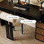 Bureau rectangulaire noir + brun en bois massif + acrylique-1273875715