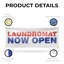 Bannière Laundromat Now Open