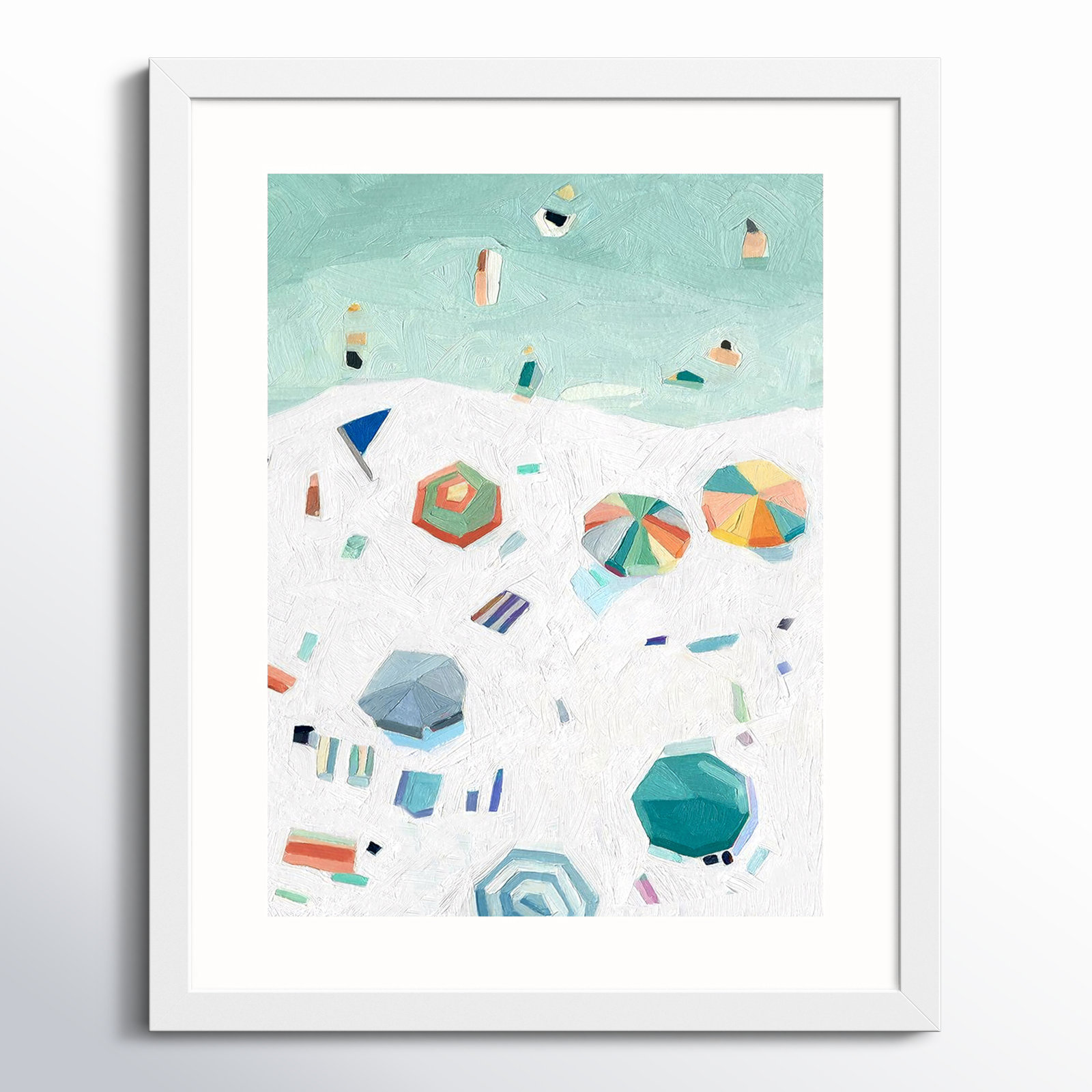 Beach Vista II by Emma Scarvey, White Framed Paper, 21" H x 17" W