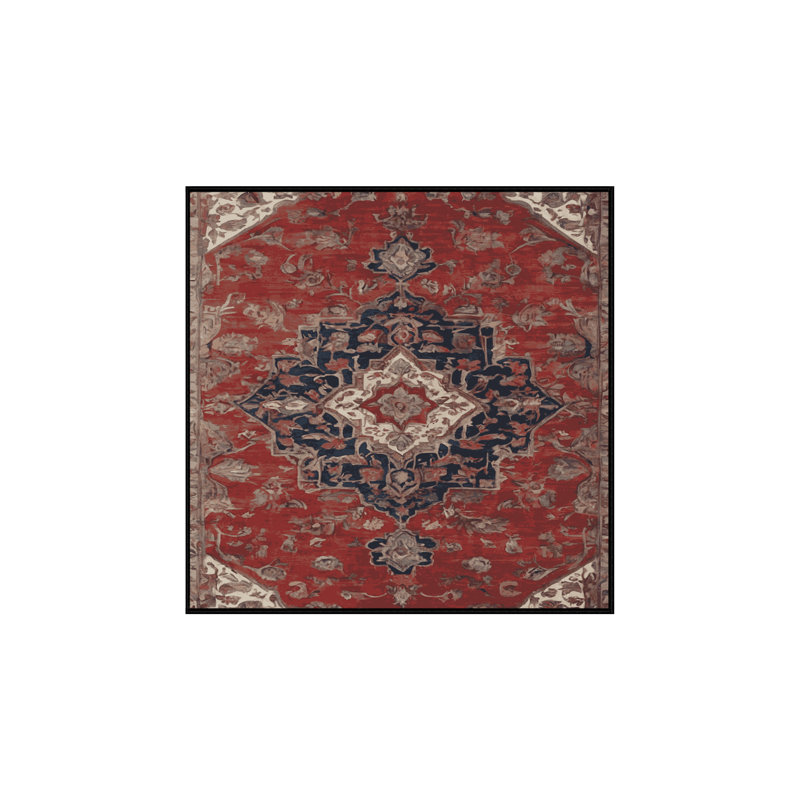 Tapis noir soyeux et moelleux, Carré 8 pi