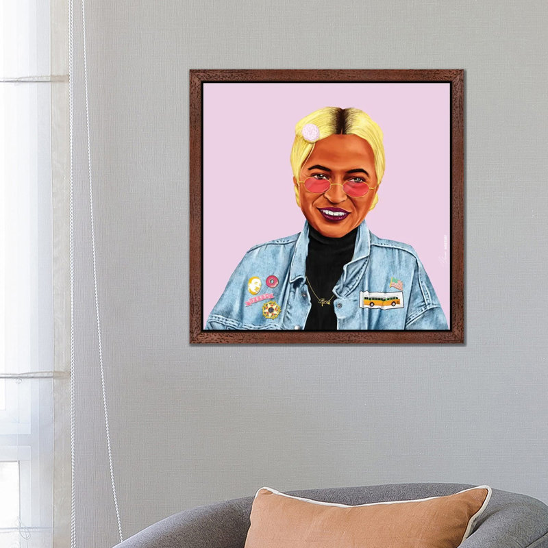 Rosa Parks by Amit Shimoni - Floater Frame Print on Canvas, 66.04 cm H x 66.04 cm W, Brown Framed