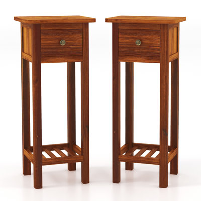Bradwood 1 - Drawer Nightstand w/ Open Shelf & Solid Wood Legs