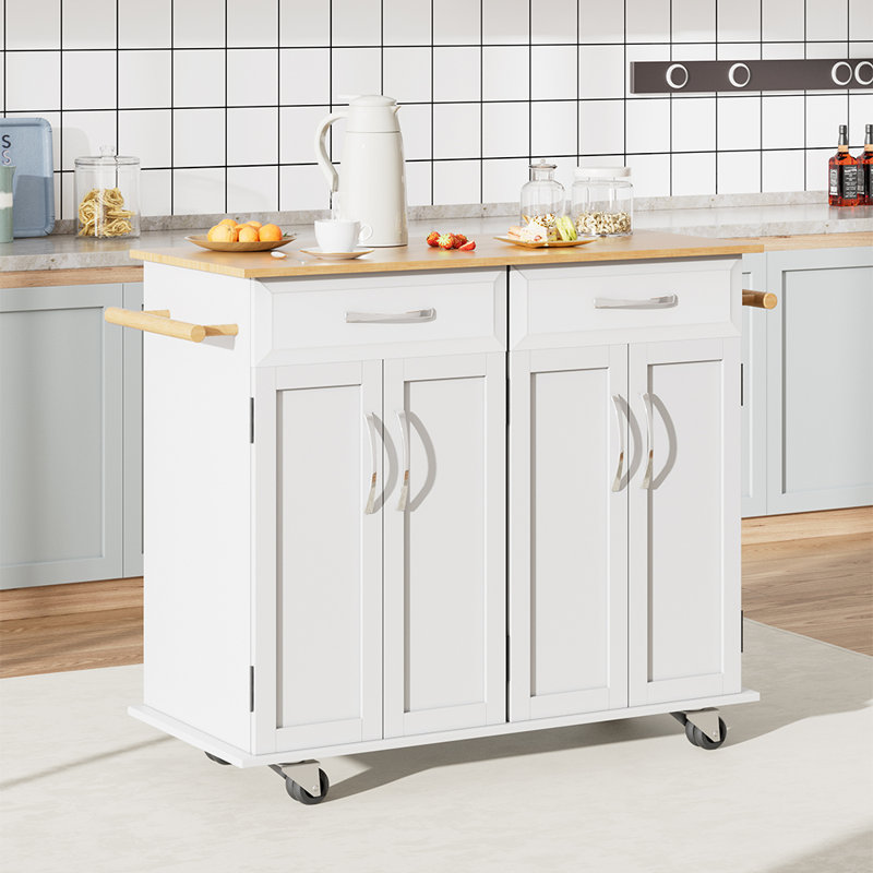Stanford Kitchen Island, White