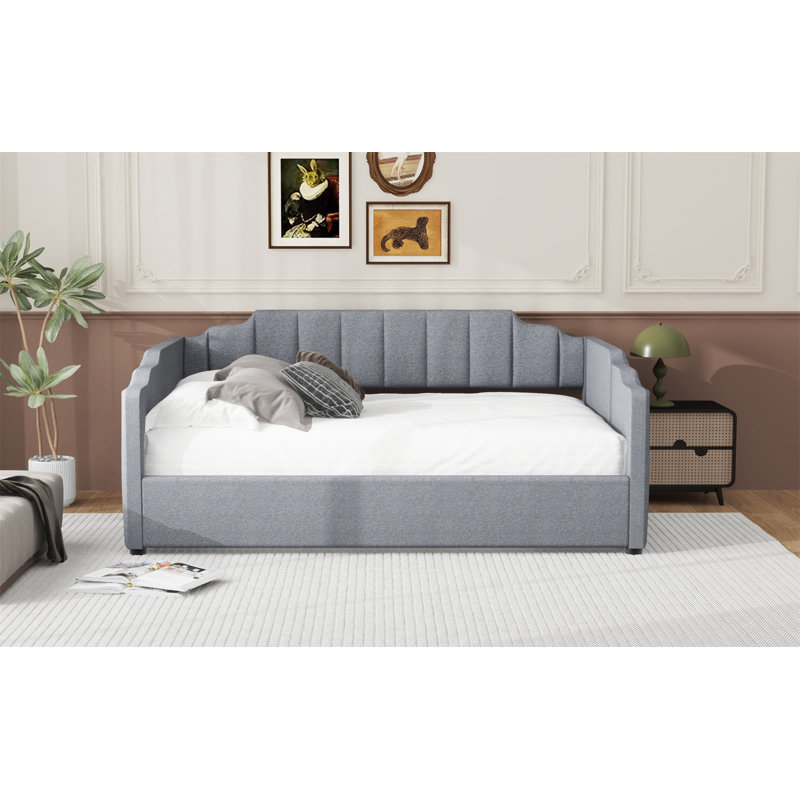 Upholstered Daybed With Spacious Underneath Storage, Full Size, Perfect For Modern And Functional Living Spaces, Gray