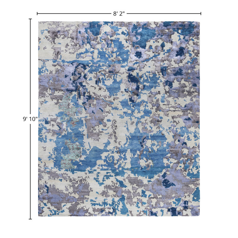 Overdyed One-of-a-Kind Rectangle 8'2" X 9'10" Hand Knotted Area Rug