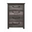 Commode de rangement grise 4 tiroirs 1 pièce
