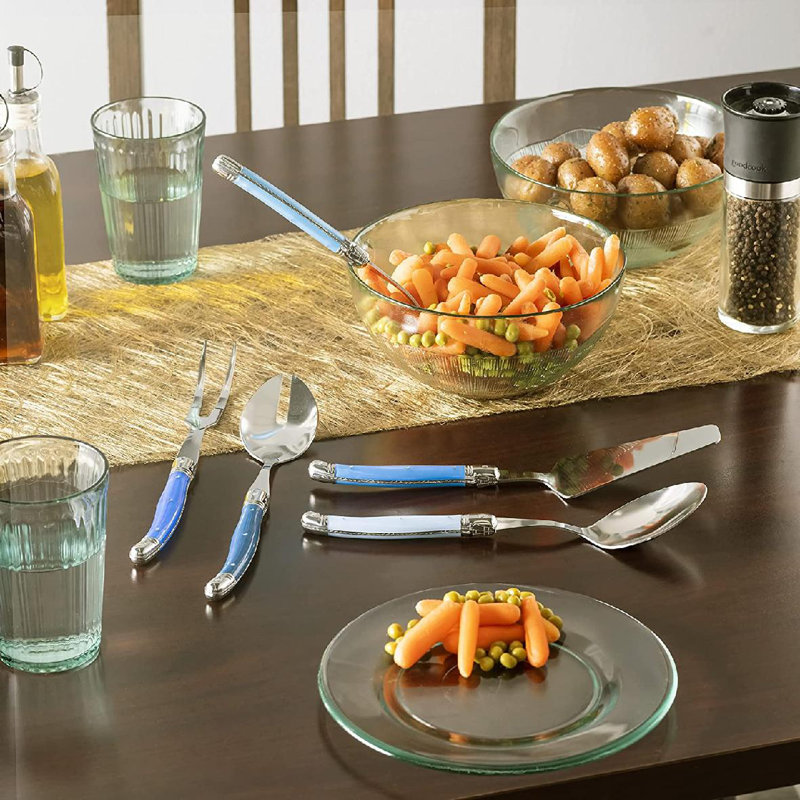Laguiole Stainless Steel 5 Piece Hostess Set, Blue