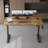 55 inch Electric Height Adjustable Standing Desk with Memory Preset, Ergonomic Sit-Stand Home Office Desk,Computer Desk with Hooks,Rustic Brown-1746265415-1746265411
