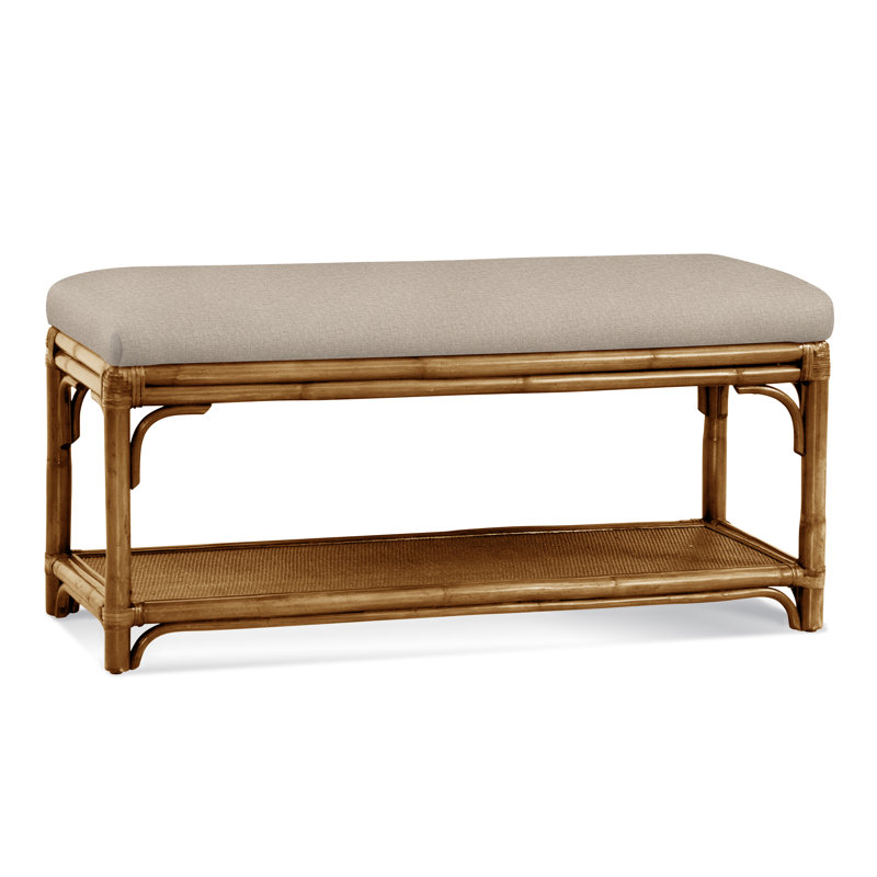 Banc de rangement en osier Summer Retreat, Miel, Performance Crypton coquille d'œuf; 0884-93