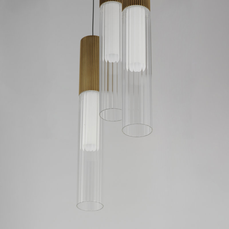 3 - Light Gold LED Cluster Pendant