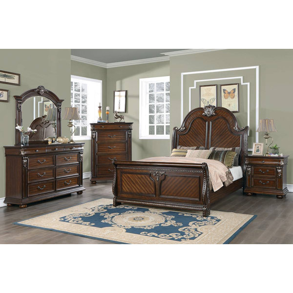 F&L Homes Studio Dontrell King Standard 5 Piece Bedroom Set | Wayfair