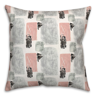 Coussin bleu et rose