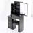 Compact Left-Sided Bedside Vanity Set With Cushioned Stool, Extra-Large Sliding Mirror, Multi-Layer Storage, And High-Capacity Design (EPA, GCC, UL Certified)-2053843939